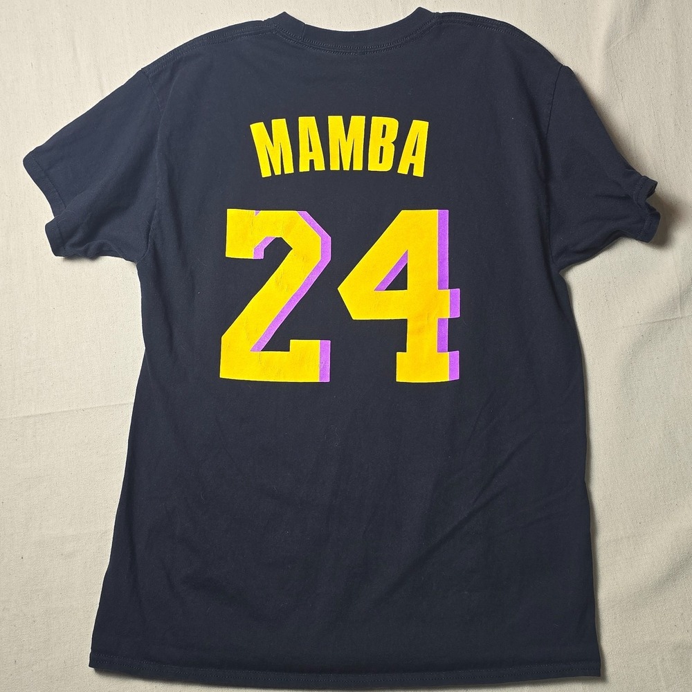 God Is Dope Kobe Bryant Mamba #24 T-Shirt Men's Size L Black Yellow Purple Laker - Picture 2 of 13